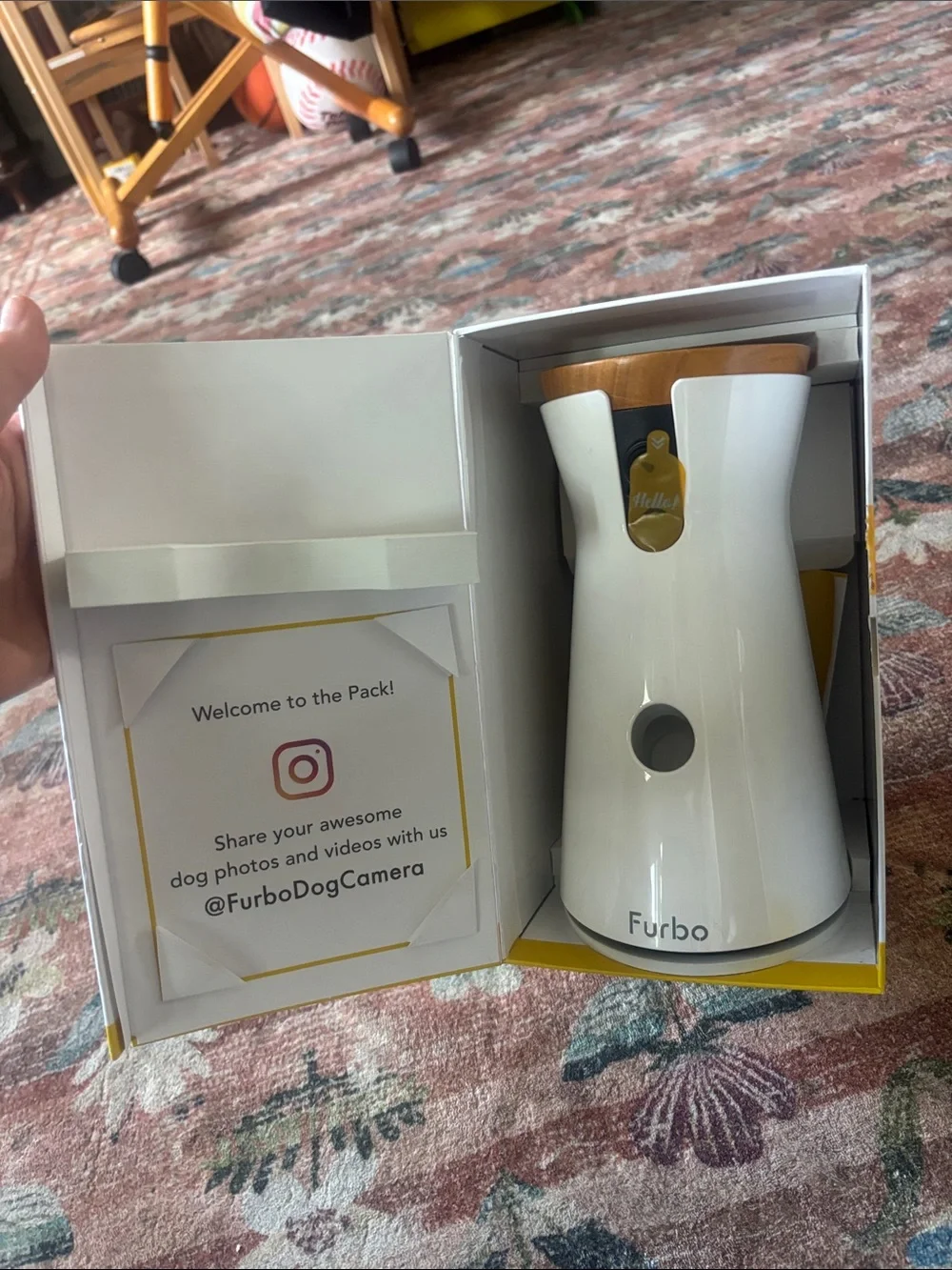 Open box/ never used Furbo Dog Camera - White with Tan Top